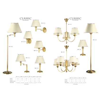 Jupiter 208 - CL K L - Luz de parede CLASSIC 1xE27/60W/230V