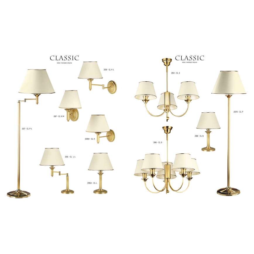 Jupiter 208A - CL K - Luz de parede CLASSIC E27/60W/230V