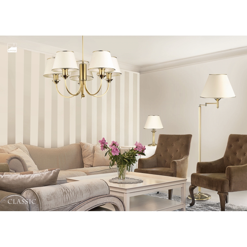 Jupiter 286 - CL 5 - Candelabro pendente CLASSIC 5xE27/60W/230V
