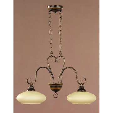 Jupiter 390 - BO-2 - Candelabro pendente numa corrente BOLERO 2xE27/60W/230V