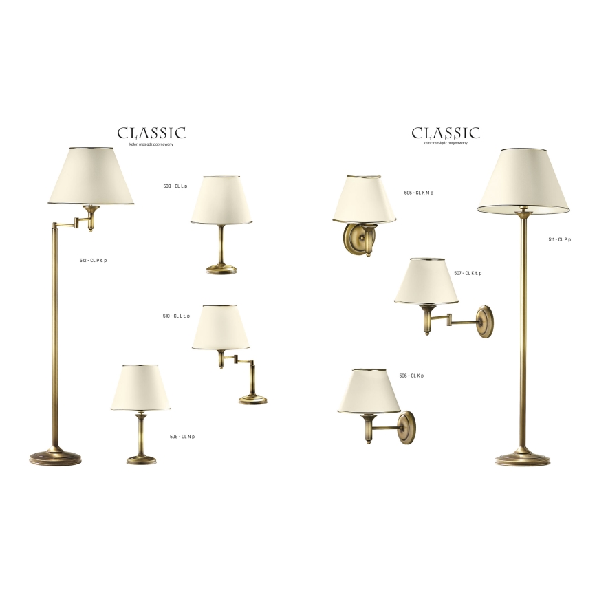Jupiter 509 CL L p - Lâmpada de mesa CLASSIC E27/60W/230V