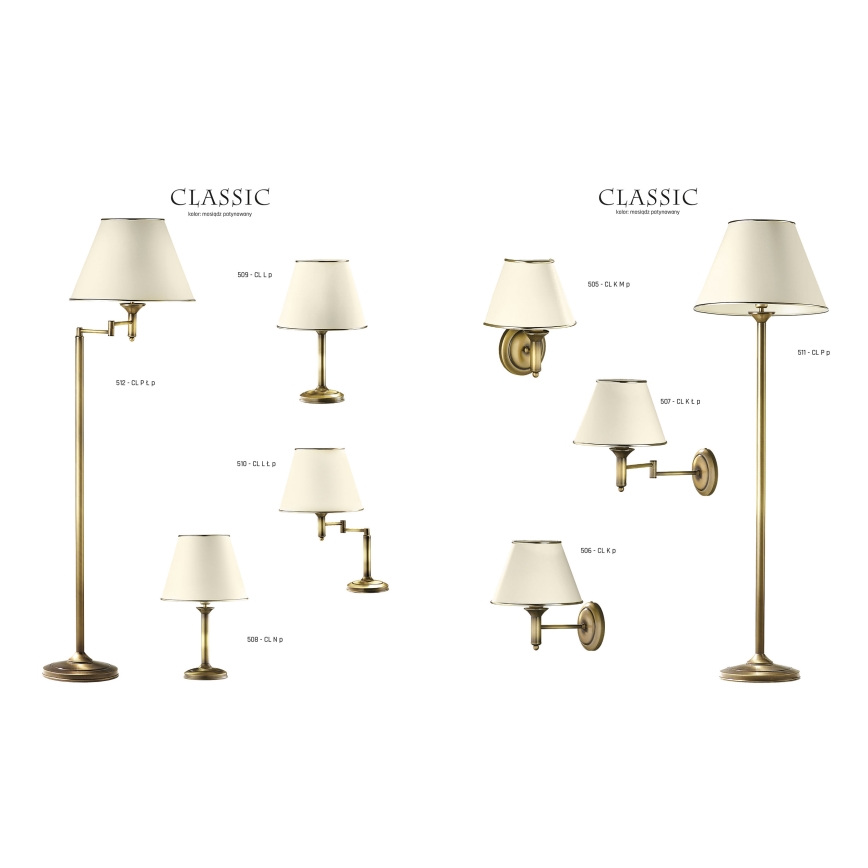 Jupiter 510 - CL L L p - Lâmpada de mesa CLASSIC E27/W60/230V