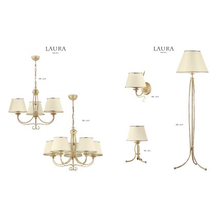 Jupiter 513 - LA-3-E - Candelabro pendente numa corrente LAURA 3xE27/60W/230V