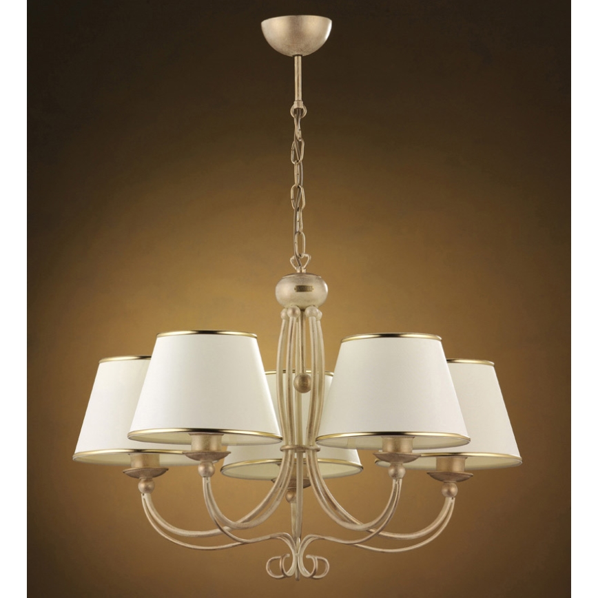 Jupiter 515 - LA-5-E - Candelabro pendente numa corrente LAURA 5xE27/60W/230V