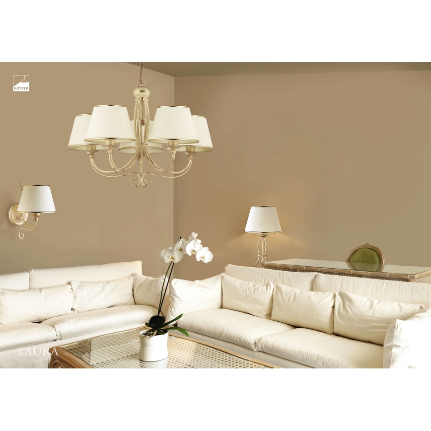 Jupiter 517 - LAL - Lâmpada de mesa LAURA 1xE27/60W/230V