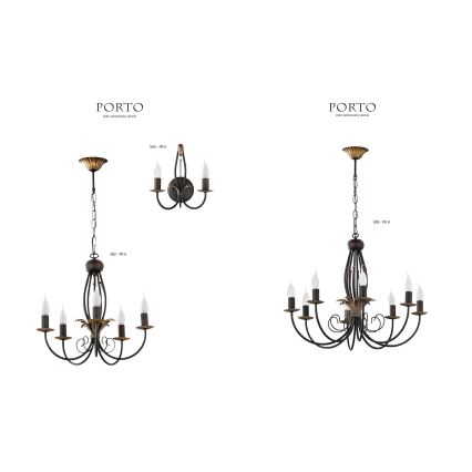 Jupiter 594 - PR K - Luz de parede PORTO 2xE14/40W/230V
