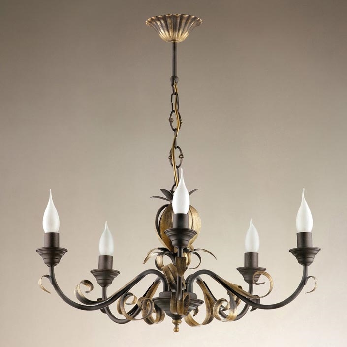 Jupiter 741 - LM 5 - Candelabro pendente numa corrente LIMA 5xE14/40W/230V