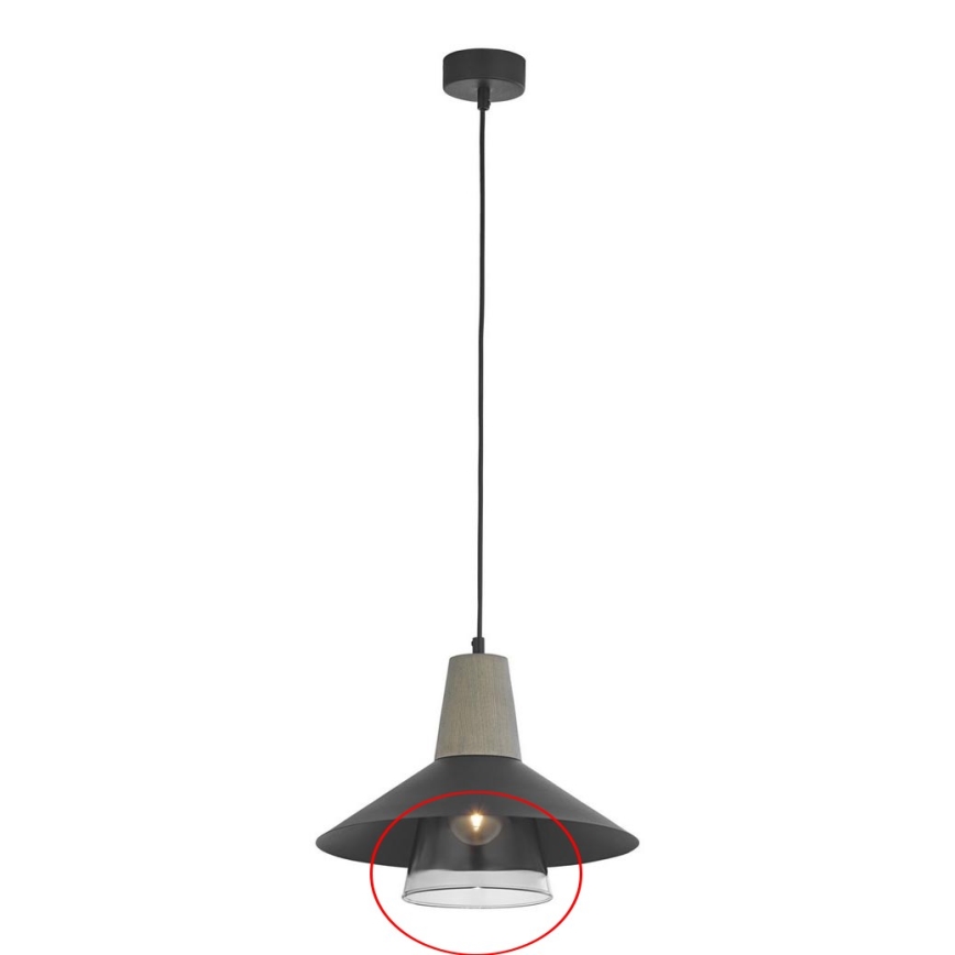 Jupiter - Vidro de substituição para candelabro BONDY E27 diâmetro 22 cm transparente