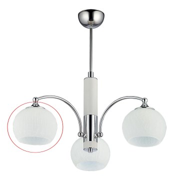 Jupiter - Vidro de substituição universal LARGO E27 diâmetro 15 cm branco