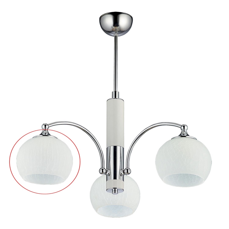 Jupiter - Vidro de substituição universal LARGO E27 diâmetro 15 cm branco