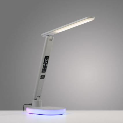 JUST LIGHT. 11018-16 - Candeeiro de mesa tátil LED RGBW dimerizável com carregamento sem fios TINA LED/4W/230V branco