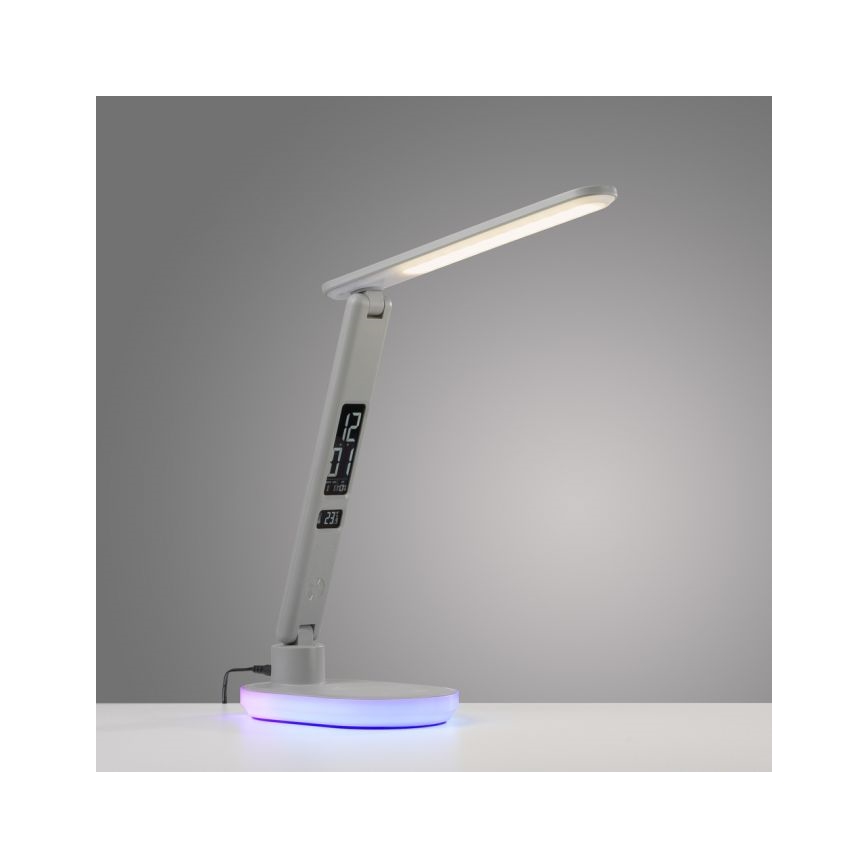 JUST LIGHT. 11018-16 - Candeeiro de mesa tátil LED RGBW dimerizável com carregamento sem fios TINA LED/4W/230V branco