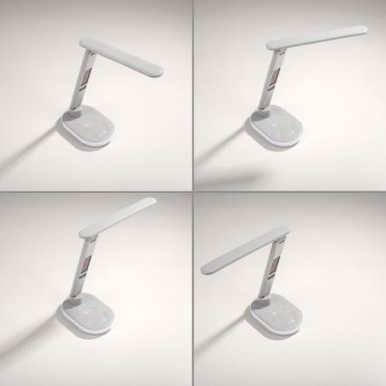 JUST LIGHT. 11018-16 - Candeeiro de mesa tátil LED RGBW dimerizável com carregamento sem fios TINA LED/4W/230V branco