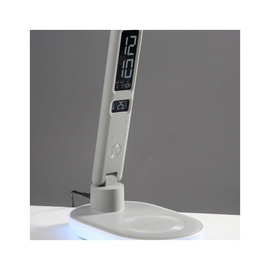 JUST LIGHT. 11018-16 - Candeeiro de mesa tátil LED RGBW dimerizável com carregamento sem fios TINA LED/4W/230V branco