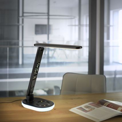JUST LIGHT. 11018-18 - Candeeiro de mesa táctil LED RGBW com regulação e carregamento sem fios TINA LED/4W/230V