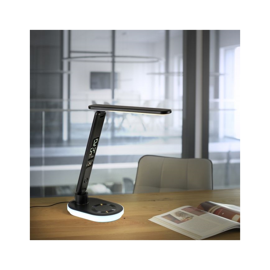 JUST LIGHT. 11018-18 - Candeeiro de mesa táctil LED RGBW com regulação e carregamento sem fios TINA LED/4W/230V