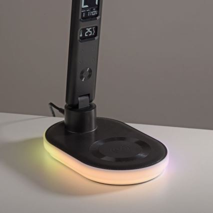 JUST LIGHT. 11018-18 - Candeeiro de mesa táctil LED RGBW com regulação e carregamento sem fios TINA LED/4W/230V
