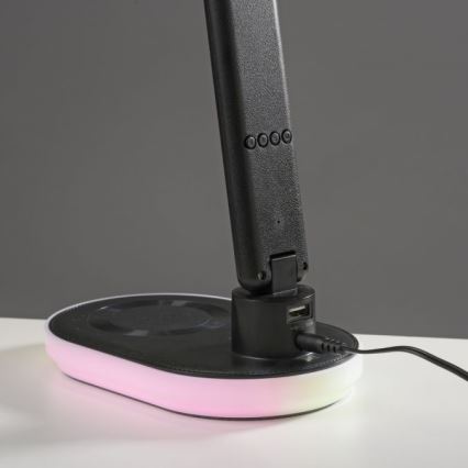 JUST LIGHT. 11018-18 - Candeeiro de mesa táctil LED RGBW com regulação e carregamento sem fios TINA LED/4W/230V