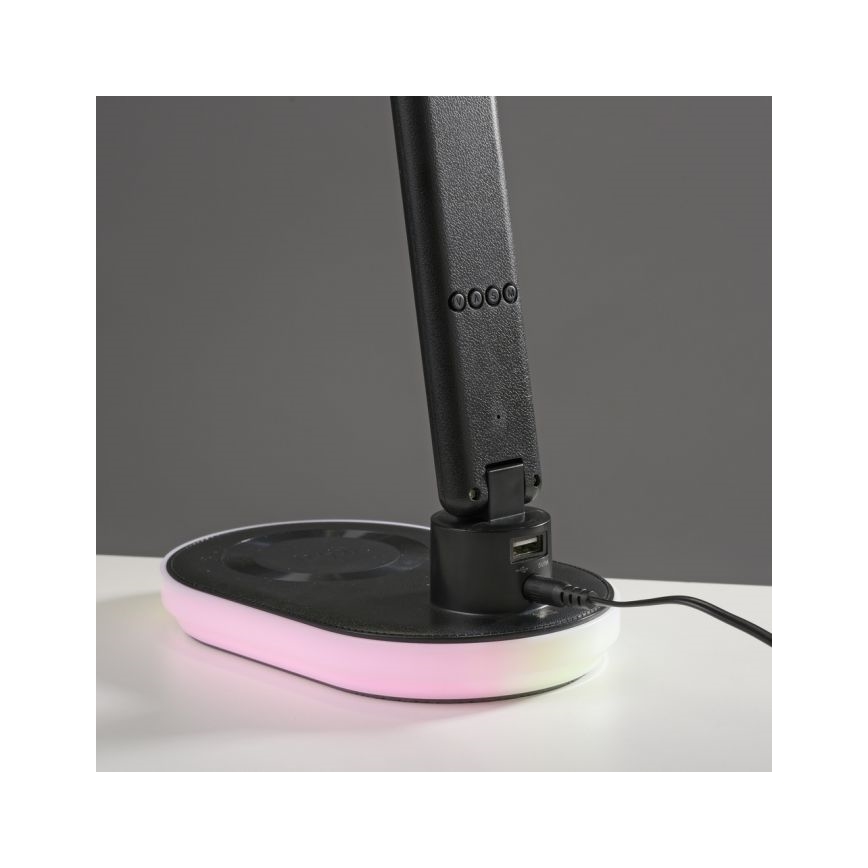 JUST LIGHT. 11018-18 - Candeeiro de mesa táctil LED RGBW com regulação e carregamento sem fios TINA LED/4W/230V