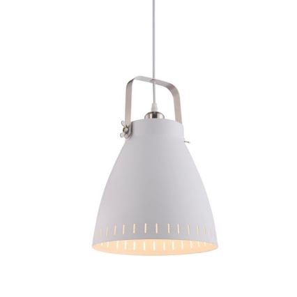 JUST LIGHT. 11060-16 - Candeeiro suspenso EVA 1xE27/60W/230V diâmetro 26,5 cm branco