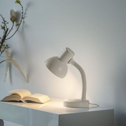 JUST LIGHT. 11080-16 - Candeeiro de secretária flexível FLEXI 1xE27/25W/230V branco