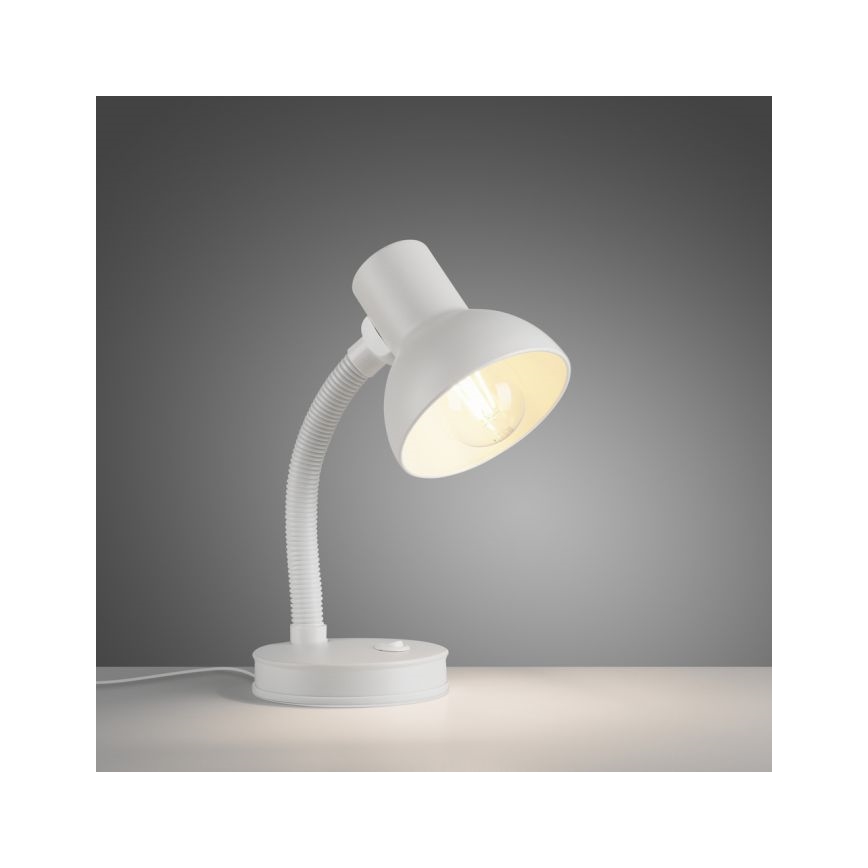 JUST LIGHT. 11080-16 - Candeeiro de secretária flexível FLEXI 1xE27/25W/230V branco