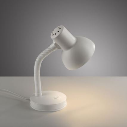 JUST LIGHT. 11080-16 - Candeeiro de secretária flexível FLEXI 1xE27/25W/230V branco