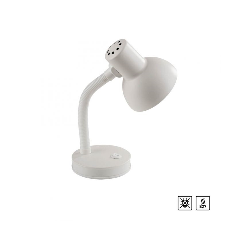 JUST LIGHT. 11080-16 - Candeeiro de secretária flexível FLEXI 1xE27/25W/230V branco