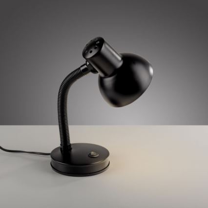 JUST LIGHT. 11080-18 - Candeeiro de mesa flexível FLEXI 1xE27/25W/230V preto