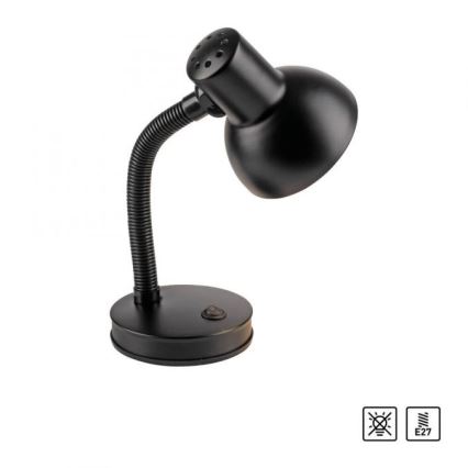 JUST LIGHT. 11080-18 - Candeeiro de mesa flexível FLEXI 1xE27/25W/230V preto
