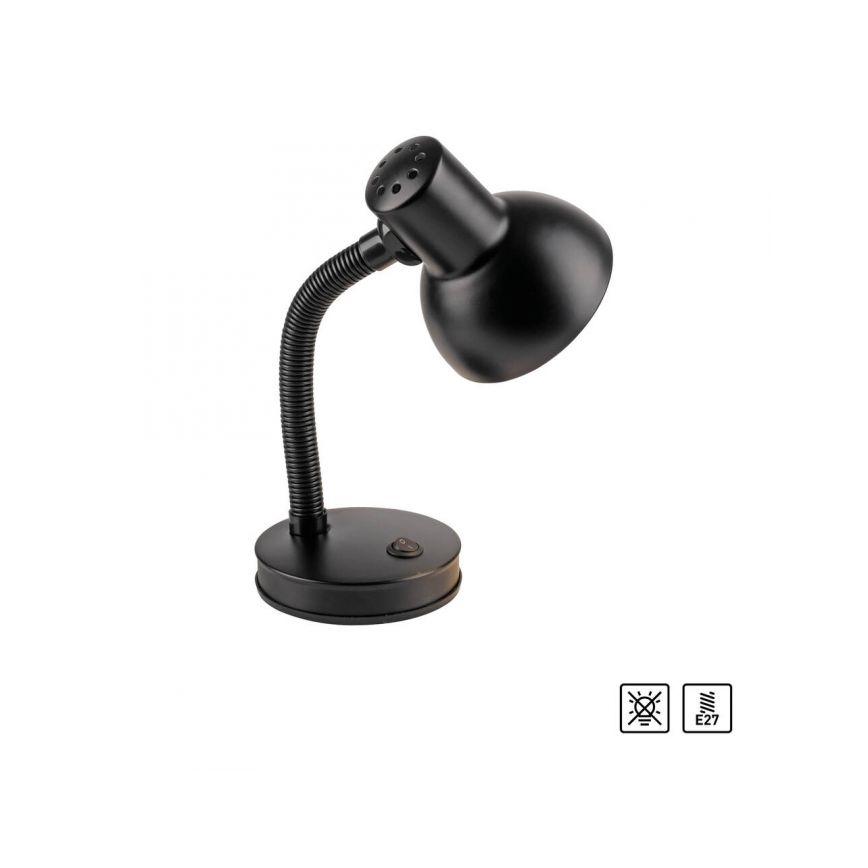 JUST LIGHT. 11080-18 - Candeeiro de mesa flexível FLEXI 1xE27/25W/230V preto