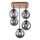 JUST LIGHT. 11395-79 - Candeeiro suspenso WIDOW 5xE14/25W/230V carvalho
