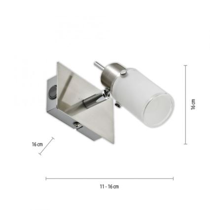JUST LIGHT. 11931-55 - Foco de parede LED MAX 1xGU10/4W/230V cromado mate