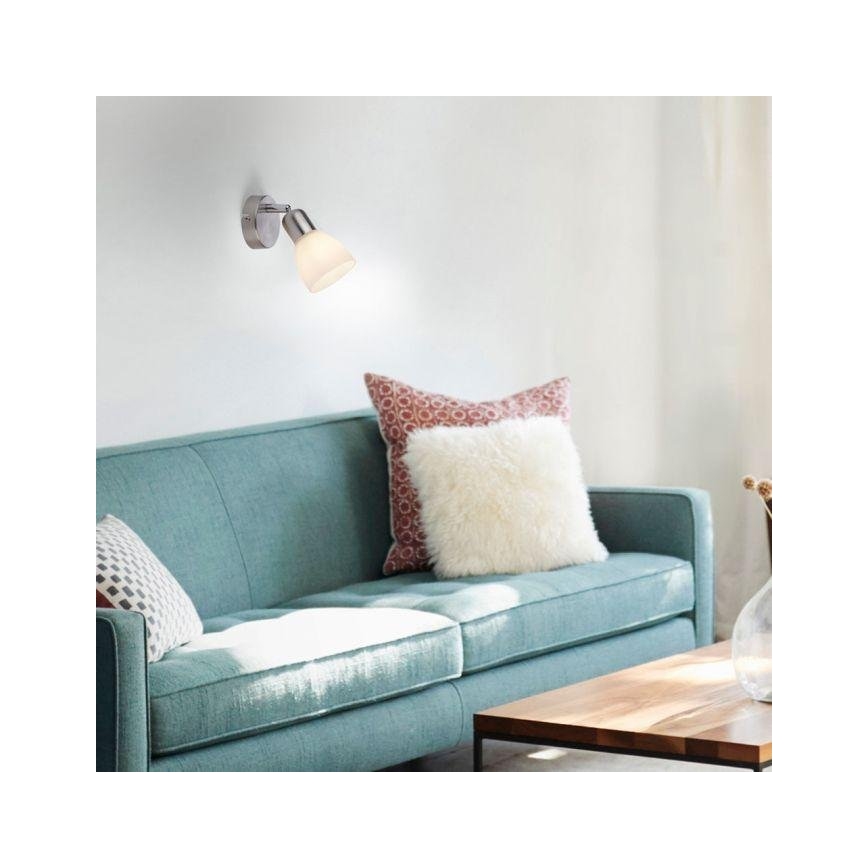 JUST LIGHT. 11951-55 - Foco de parede KARO 1xE14/40W/230V cromado mate