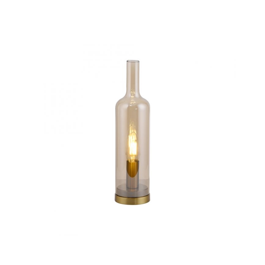 JUST LIGHT. 14006-27 - Candeeiro de mesa BOTTLE 1xE14/25W/230V bege/fumado