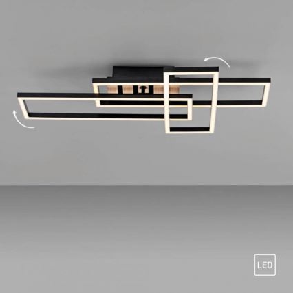 JUST LIGHT. 14051-79 - Luminária de teto LED AKUSTIKA LED/20,5W/230V carvalho/preto