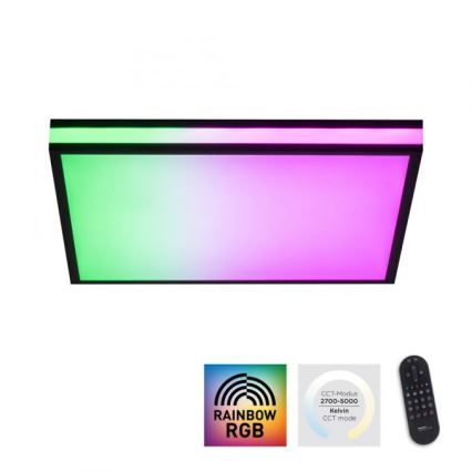 JUST LIGHT. 14110-18 - Iluminação de teto LED RGBW com regulação MARIO BLACK LED/19,5W/230V 2700-5000K + comando