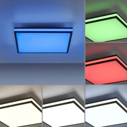 JUST LIGHT. 14110-18 - Iluminação de teto LED RGBW com regulação MARIO BLACK LED/19,5W/230V 2700-5000K + comando