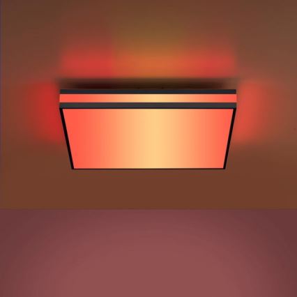 JUST LIGHT. 14110-18 - Iluminação de teto LED RGBW com regulação MARIO BLACK LED/19,5W/230V 2700-5000K + comando