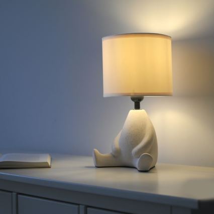 JUST LIGHT. 14190-39 - Candeeiro de mesa TED 1xE27/25W/230V bege