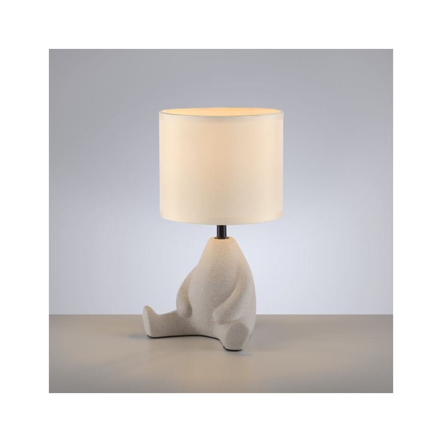 JUST LIGHT. 14190-39 - Candeeiro de mesa TED 1xE27/25W/230V bege