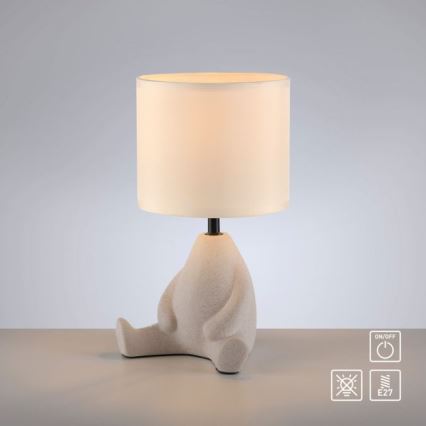 JUST LIGHT. 14190-39 - Candeeiro de mesa TED 1xE27/25W/230V bege
