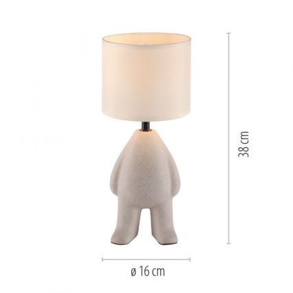 JUST LIGHT. 14191-39 - Candeeiro de mesa TED 1xE27/25W/230V bege