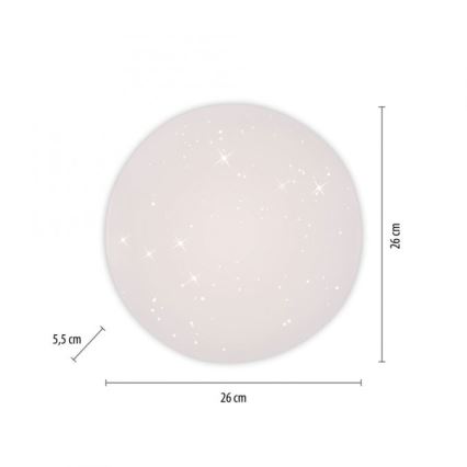 JUST LIGHT. 14275-16 - Iluminação de teto LED URANUS LED/10W/230V diâmetro 26 cm branco