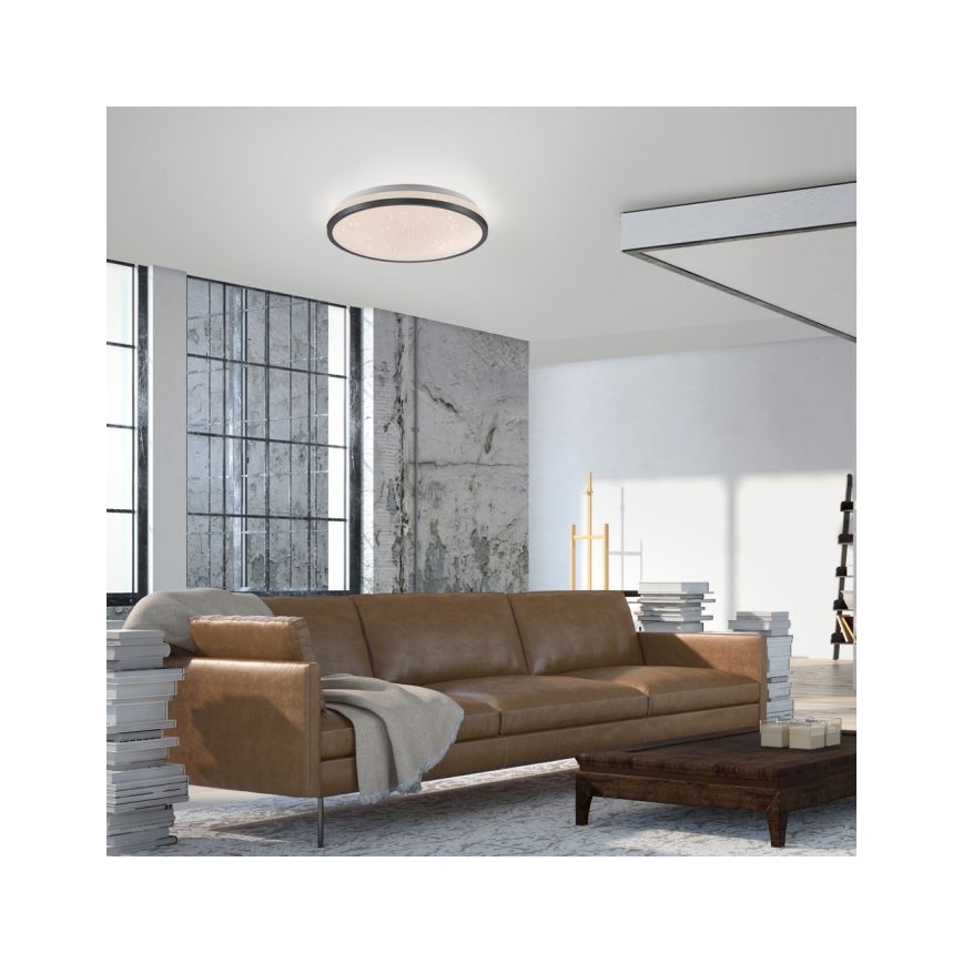 JUST LIGHT. 14293-18 - Iluminação de teto LED com regulação KYLE LED/10W/230V diâmetro 28 cm preto