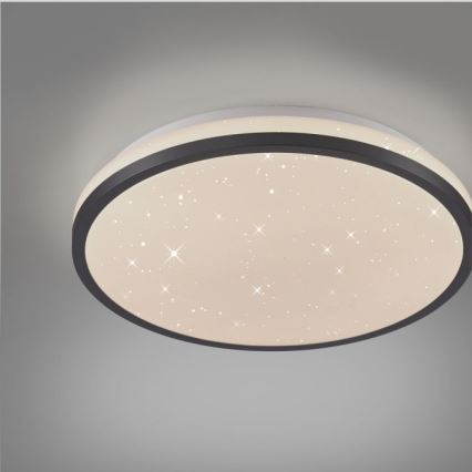JUST LIGHT. 14293-18 - Iluminação de teto LED com regulação KYLE LED/10W/230V diâmetro 28 cm preto