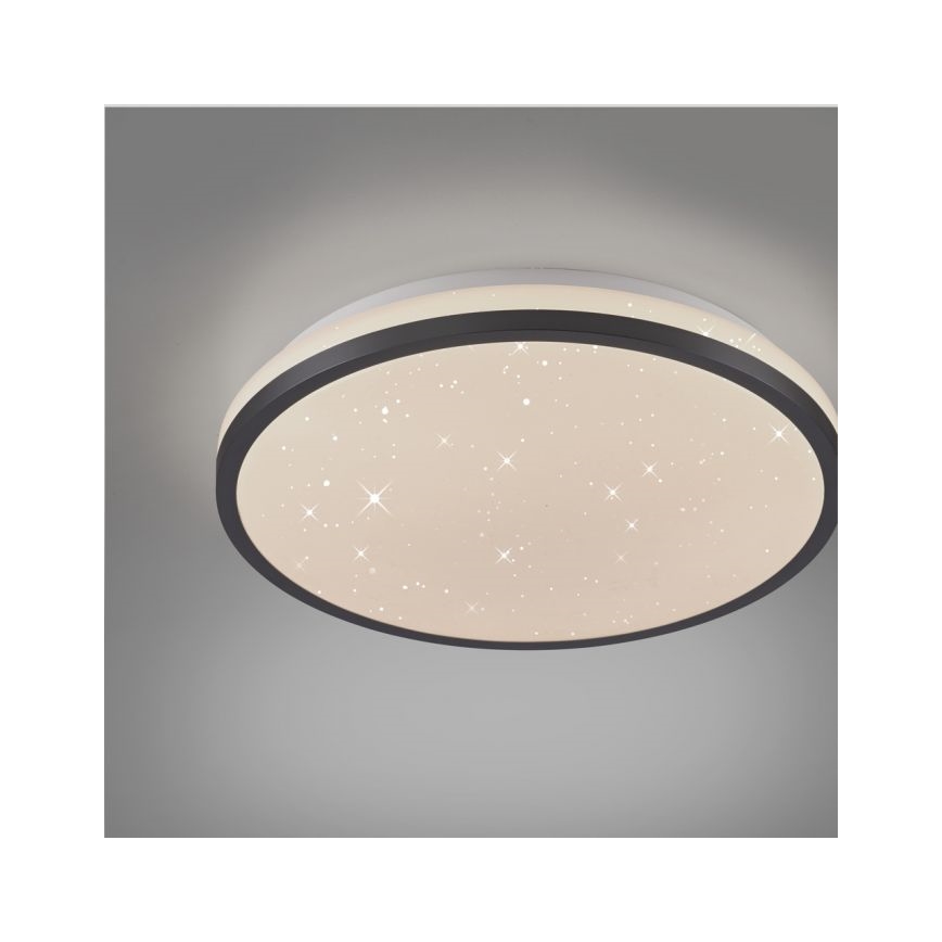 JUST LIGHT. 14293-18 - Iluminação de teto LED com regulação KYLE LED/10W/230V diâmetro 28 cm preto