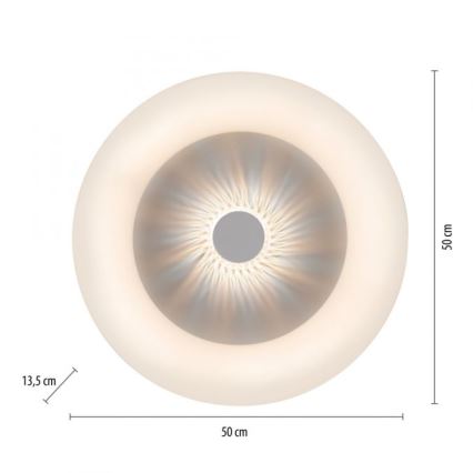 JUST LIGHT. 14383-16 - Iluminação de teto LED com regulação VERTIGO LED/26W/230V 2700-5000K branco + comando