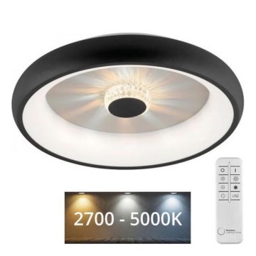 JUST LIGHT. 14384-18 - Iluminação de teto LED com regulação VERTIGO LED/29W/230V 2700-5000K preto + comando