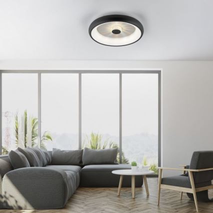 JUST LIGHT. 14384-18 - Iluminação de teto LED com regulação VERTIGO LED/29W/230V 2700-5000K preto + comando
